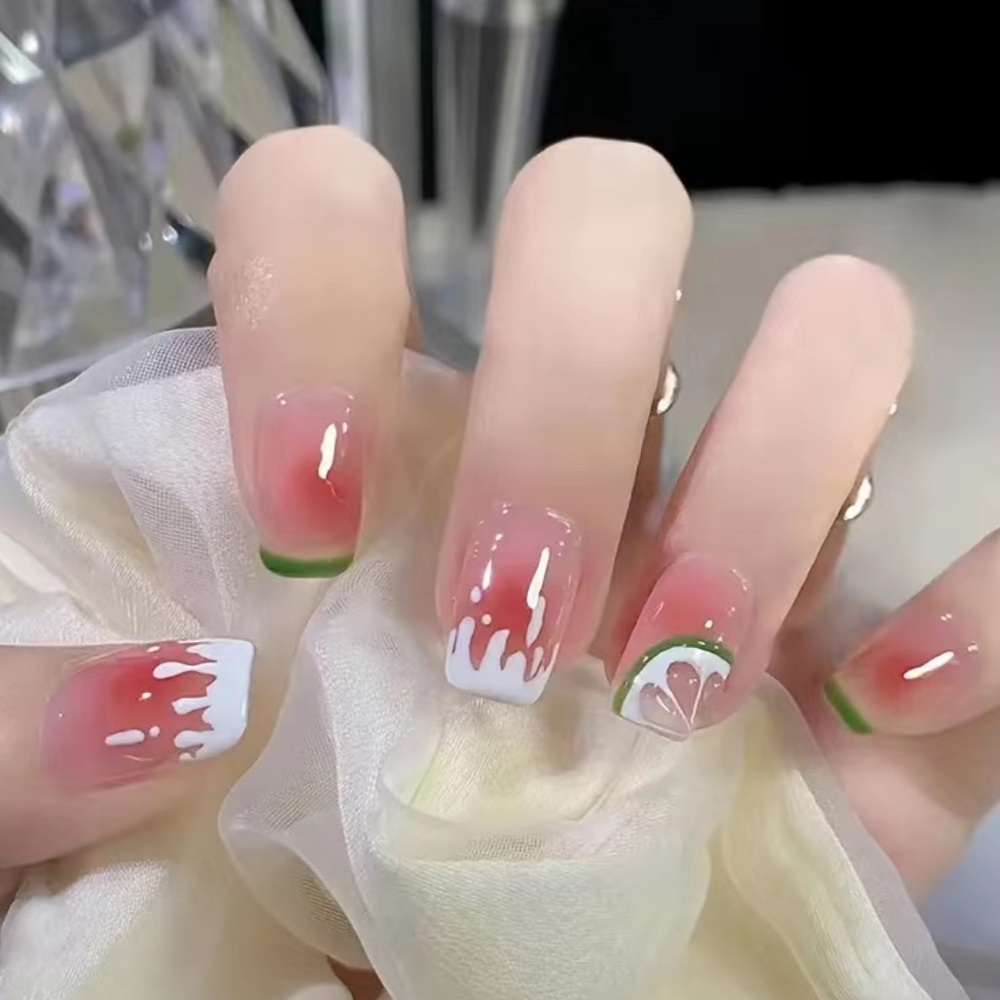 Watermelon Drip - Nail Junkie - full artificial nail set